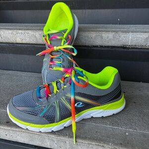 Easy Spirit e360 ES Inflight gray / neon Rainbow Mesh Synthetic Athletic Shoes